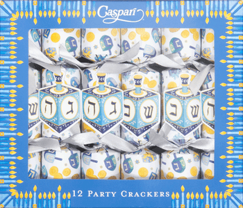 Caspari Dreidel, Dreidel, Dreidel Celebration Crackers - includes 12 Celebration Crackers